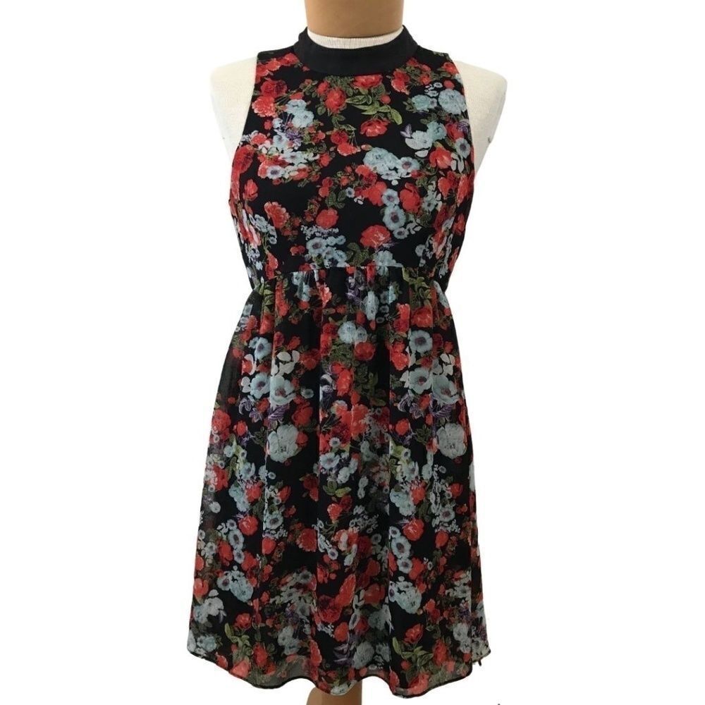 BCBGeneration floral fit and flare mini dress